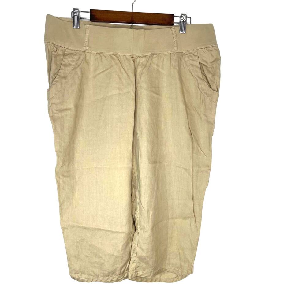 Old Navy pants MATERNITY khaki chinos pull on comfortable women's XL low rise